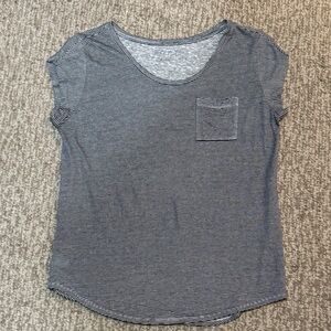 LOFT Heathered navy Striped Tee